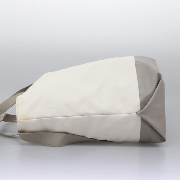 CHANEL Hand Bag Nylon 2way White Gray Silver CC Auth - Picture 4 of 16